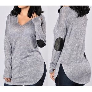 Fashion Nova Gray Vneck Tunic